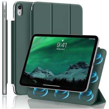 Imagem de JKSML Capa para iPad (A16) 11ª/10ª geração com suporte para lápis, ultrafina e leve, fixação magnética forte, capa fólio rígida antidobra, suporte triplo para iPad de 11 polegadas (2022)/11 polegadas