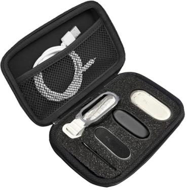 Imagem de Compatível com capa Plaud NotePin, capa rígida Lamshaw para viagem e armazenamento, compatível com gravador de voz AI Plaud NotePin (cinza)