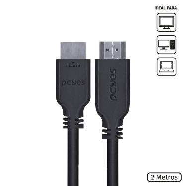 Imagem de Cabo Displayport Macho Para Hdmi 2.0 Macho 2 Metros - Pdphm-2