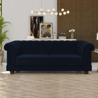 Imagem de Sofá 3 Lugares Galiano- Élpis Móveis - Molufan, Azul