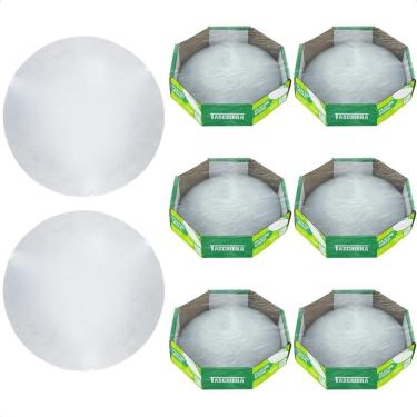 Imagem de Kit 8 Plafon Taschibra Jurerê 25Cm Redondo Branco E27 Bivolt