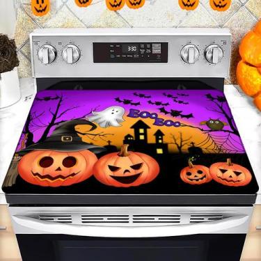 Imagem de Tampa superior do fogão ENCHAN Fogão elétrico de Halloween 28x20cm