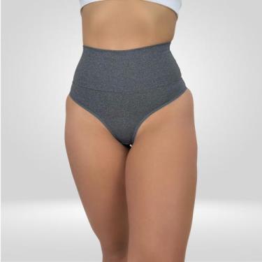 Imagem de Kit 3 Calcinhas Feminina Fitness Cós Alto Conforto Compressão Modelage