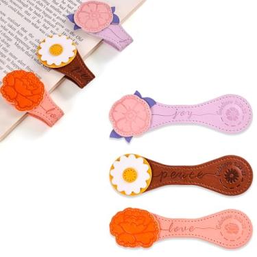 Imagem de Marcadores magnéticos de couro Fruit of the Spirit, padrões florais (amor, alegria, paz) de gálatas, marcadores magnéticos de página, clipes de dupla face para amantes de livros, adultos, estudantes
