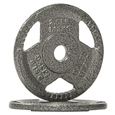 Imagem de Fitvids Placa de ferro fundido para treinamento de força e halterofilismo, centro de 2,5 cm, 1,1 kg (conjunto de 2)