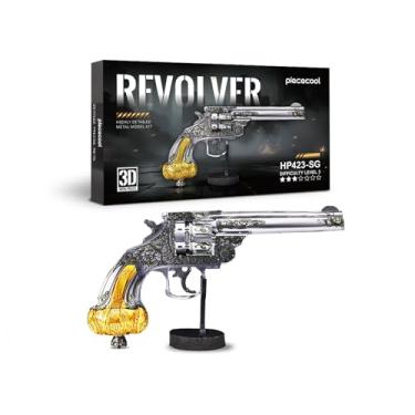 Imagem de Piececool 3D Metal Puzzles for Adults, Revolver Model Kits, Gun Model Building Kits Brain Teaser DIY Hobbies 3D Puzzles Christmas Birthday New Year Gifts
