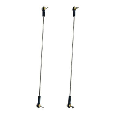 Imagem de 2PCS RC Boat Pushrod Set Lever Steering Linkage Tie Rod End Ball Head Joint End with Linkage Rod Pushrod for RC Boat Ship Airplane Helicopter Parts (M2 Tie Rod End, M2x150mm Pushrod)