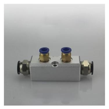 Imagem de Um kit 30 x 30 mm 2 vias pneumático divisor coletor de ar com acoplador push fit