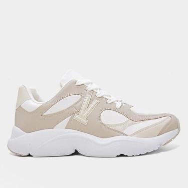 Imagem de Tênis Vizzano Casual Feminino, Branco, Cinza, 38