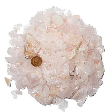 Imagem de Quartzo Rosa Bruto Natural - 1 kg - Pedras de 25 a 50mm - Classe C - A