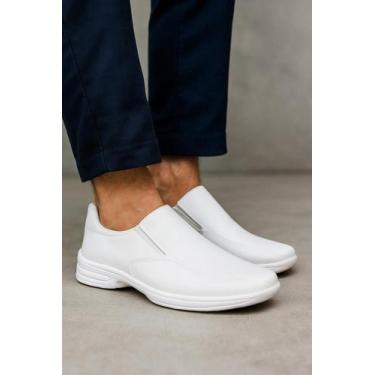 Imagem de Sapato Masculino Branco Slip On Confortável e Seguro - Sposatto, Branc