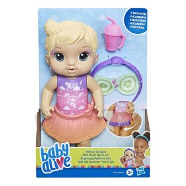 Imagem de Boneca baby alive rainbow spa baby loira - hasbro f5617