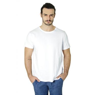 Imagem de Camiseta Masculina Algodão Premium Pima Ixória Branca