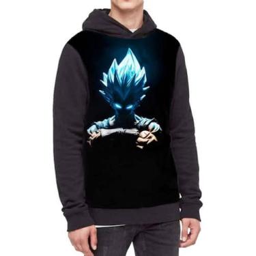 Imagem de Moletom Com Capuz  Vegeta Dragon Ball Ref:759 - smoke, Preto, GG