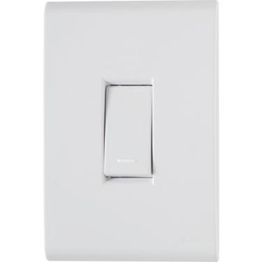 Imagem de Conjunto 4x2 com 1 Interruptor Simples Tramontina Liz 10 A 250 V Branco 120 unidades