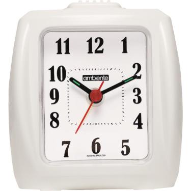 Imagem de Despertador Quartz Ambiente Ref: 1600-021 Branco Retangular