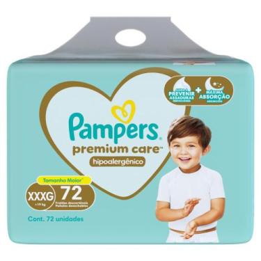 Imagem de Fralda Descartável Infantil Pampers Premium Care XXXG Pacote 72 Unidad
