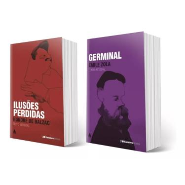 Imagem de Kit  Ilusões Perdidas &amp; Germinal Honoré de Balzac &amp; Émile Zola Edição de Bolso Saraiva Capa Comum