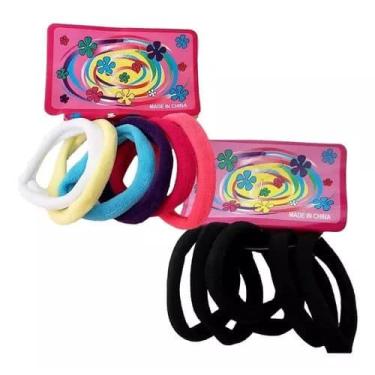 Imagem de Kit com 24 Xuxa Elastico Rabico Prender Cabelo Xuxinha Lycra - Sem Mar