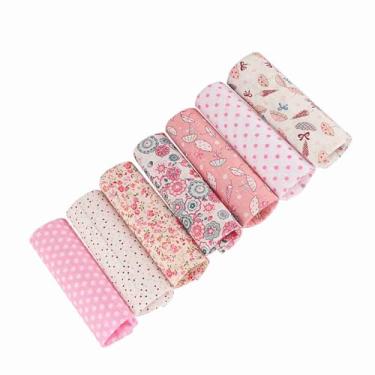 Imagem de aqxreight 7pcs Flores Quadrados de Tecido de Algodão para Acolchoar e Costurar Retalhos Artesanais DIY (25 * 25cm)