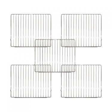 Imagem de Kit Grade Cromada Para Fornos De Embutir 57 Litros - 5 Peças Prata