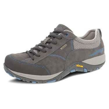 Imagem de Dansko Paisley Tênis feminino impermeável para uso ao ar livre, confortável, respirável, com suporte de arco, resistente a manchas e sola de borracha antiderrapante, Cinza à prova d'água, 10.5-11 Wide