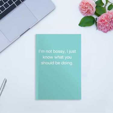 Imagem de Caderno, cadernos para trabalho, anotações e anotações, acessórios de escritório engraçados, presentes para colega de trabalho, gerente amigo, amigo, amizade, aniversário, notas de capa verde, 14 x 21