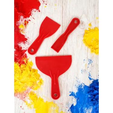 Imagem de Conjunto de raspador de massa de plástico flexível de 3 peças, ferramenta de espalhador de tinta de 1,5/3/6 polegadas para espalhar remendos