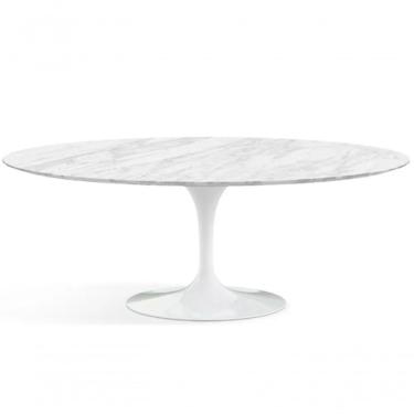 Imagem de Mesa De Jantar Saarinen Oval 120X80cm Mármore Carrara Branco