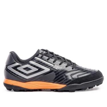 Imagem de Chuteira Masculina Umbro Pro 5 Bump Club Preto/Laranja, Preto, Laranja