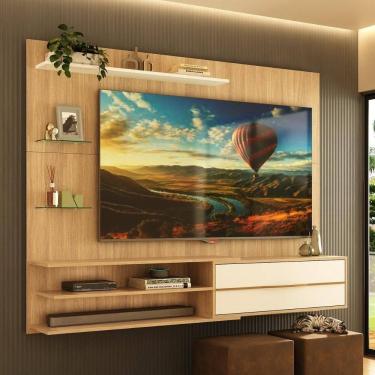 Imagem de Painel com Suporte para TV até 65 Polegadas 1 Porta e Prateleiras Multimóveis MP1073