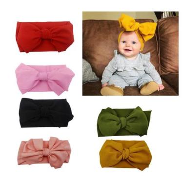 Imagem de Bandanas GEOOT Solid Stretchy Wide com laço Big Knot x6