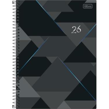 Imagem de Agenda Executiva Espiral Diária 20x27,5cm Spot 2026 Tilibra - Preto e Azul