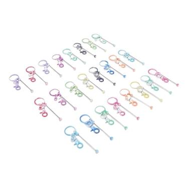 Imagem de Phefop Barra de Chaveiro Frisável, Barras Em Branco Giratórias de Metal de 360 ​​graus para Acessórios Personalizados, Ideal para Artesanato de Chaveiros e Amuletos