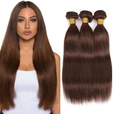 Imagem de Pacotes de cabelo Raivide Dark Brown Straight Brazilian Virgin