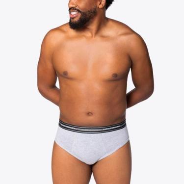 Imagem de Cueca Lupo Slip Algodão C. Elastano Plus Size 00554, Cinza, XG