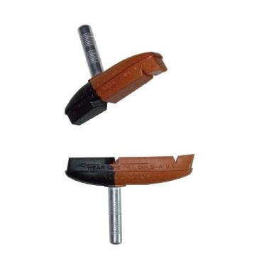 Imagem de Kool Stop Pastilhas de freio cantilever, pinos não rosqueados, duplos, pretas, par