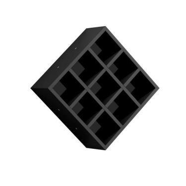 Imagem de Suporte Porta Toalha Alice Com 9 Nichos Toalheiro Multiuso preto