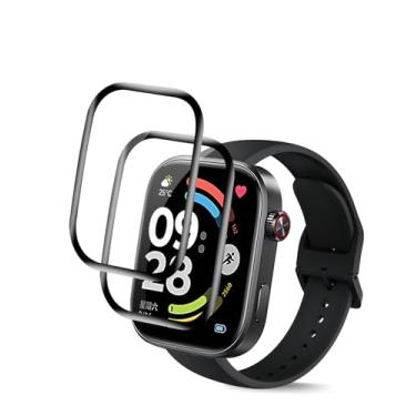 Imagem de YAJOJO Pacote com 2 protetores de tela para Redmi Watch 6, película protetora de cobertura de tela completa 3D para smartwatch Redmi Watch 6, clareza HD, antiarranhões, sem bolhas