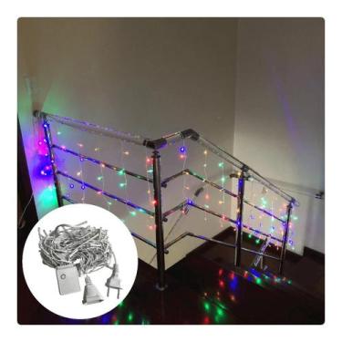 Imagem de Cortina 120 Led Fosco C/Fio Branco Decoração Enfeite 4x0,6m - TOP NATA