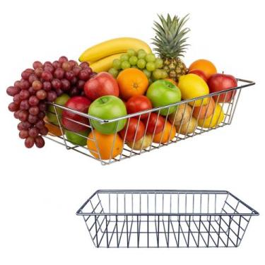 Imagem de Cesto Gaveta para Fruteira 45x32cm com Corrediças Aramado Cromado M2 -