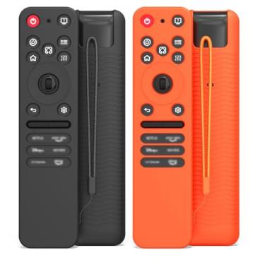 Imagem de Pacote com 2 capas de silicone para controle remoto LG MR25GA (2025), capa protetora antiderrapante à prova de choque para MR25GA compatível com controle remoto LG OLED Smart TV C5 B5 G5 M5 série M5