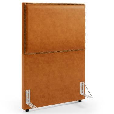 Imagem de Cabeceira Para Cama Box Solteiro Vicenza L02 100 Cm Couríssimo Com Tachas Café Lyam Decor