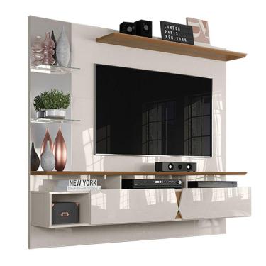 Imagem de Painel Intense para TV Até 55 Polegadas com 2 Portas e Espelhos Lukaliam