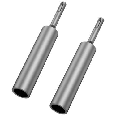 Imagem de 2 peças de chave de aterramento SDS Plus para hastes de aterramento de 5/8 polegadas e 3/4 polegadas, haste de aço endurecido de 17 mm para furadeira de martelo rotativo SDS Plus