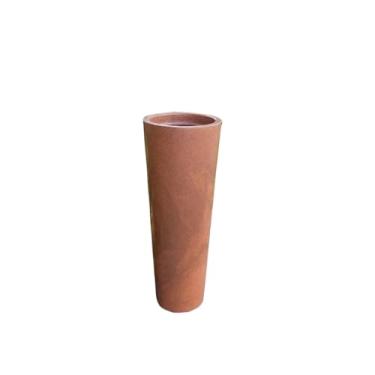 Imagem de Vaso polietileno para plantas decorativo coluna Ibiza efeito ESCOVADO/LISO E MARMORIZADO 68x25 (TERRACOTA LISO)