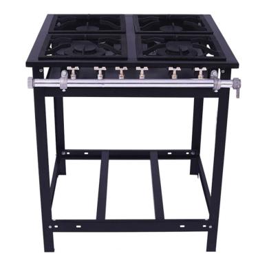 Imagem de Fogão Industrial A Gás Venâncio 4 Bocas - 2 Simples E 2 Duplas 30x30 Parede E4 14904