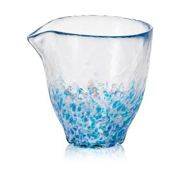 Imagem de Copos de saquê artesanais japoneses – Copos artesanais requintados para saquê frio e shochu, utensílios de bebida elegantes para qualquer ocasião, feitos no Japão (jarra de saquê ajisai, jarra de 250