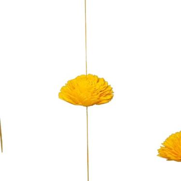 Imagem de Desi Favors Guirlanda de flores amarelas | Cordão floral decorativo artificial para festa de casamento, festa de casamento e decoração de casa | Decoração de eventos internos e externos - Pacote com 1