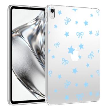 Imagem de VibrantFruitique Capa transparente para iPad de 10,2 polegadas 2019/2020/2021, estrelas de grafite azul, fina, leve, antiarranhões, capa traseira de acrílico rígido para iPad 7ª/8ª/9ª geração, para